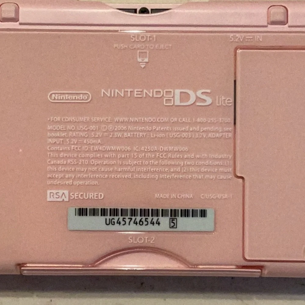 Nintendo DS Lite Console & Charger Coral Pink Handheld & Tetris Party DS Game - Picture 15 of 16